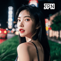 JPN tokyo night street girl