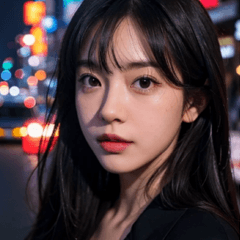 Korean night street girl  A