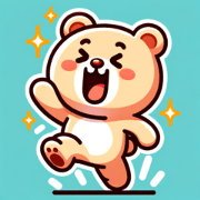 Joyful Bear Stickers