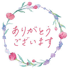 Hand drawn flower wreaths (Japanese)