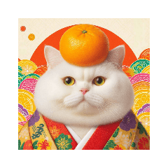 Lucky Kimono Cat in Japan.