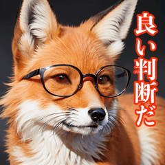 Wise Foxes Wearing Glass