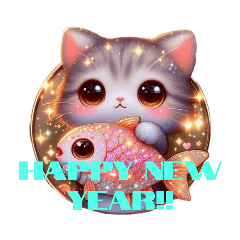 Happy New Year　SQUID and CAT
