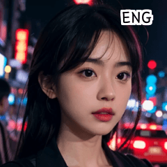 ENG Seoul night street girl  A