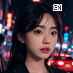 CN Seoul night street girl  A