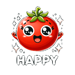 楽しいトマトの表情