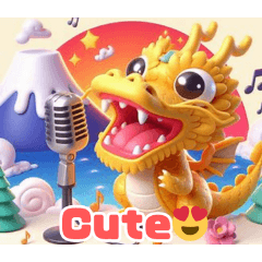 Dragon singing with Mt.Fuji ,the Sun ENG
