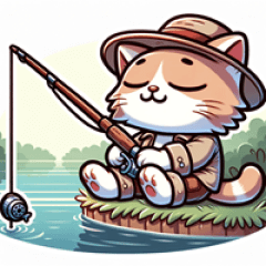 วันตกปลากับแมว