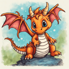 Dragonのスタンプ_crayon