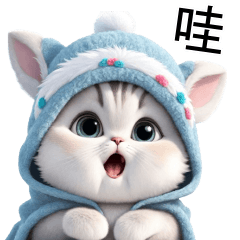 Cute Cat with Rabbit Hat (TWN)