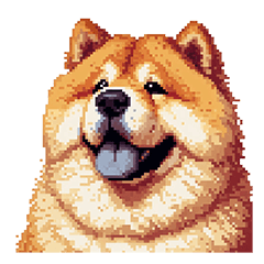 Pixel Art Chowchow dog