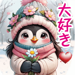 cute penguin sticker by keimaru