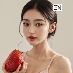 CN cute strawberry girl  A