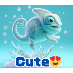 Charming Chameleon & Snowflakes ENG