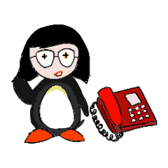 penguincolleagueandhertelephonefriend