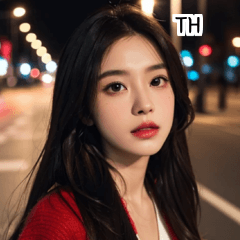 TH Korean beauty at night