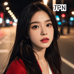 JPN Korean beauty at night