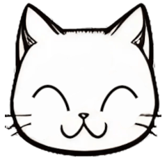Stiker Ekspresi Wajah Kucing