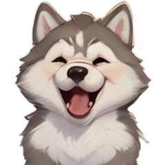 Alaskan Malamute Cute Sticker