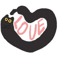 Black cat Pepper fall in love