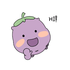 How cute baby eggplant bear is!