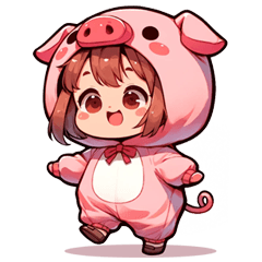 Piggy Costume Girl