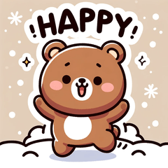 Cuddly Bear's Winter Joy