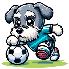 Mini Schnauzer Soccer Star