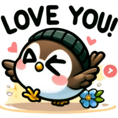 Charming Sparrow Sticker