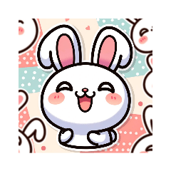 Cute rabbit LINE stickers.