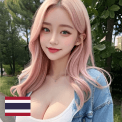 THAI pink hair girl