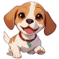 Cute Beagle dog stickers By Nimo3