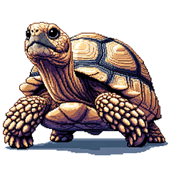 Pixel Art Central Asian tortoise