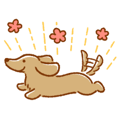 Laid-back dachshund sticker