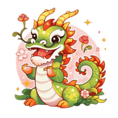 cute dragons' new year & daily greetings