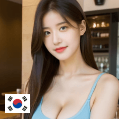 KR Korean cafe girl