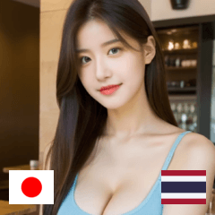 JP THAI Korean cafe girl