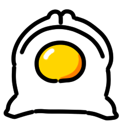 Stiker anime telur goreng