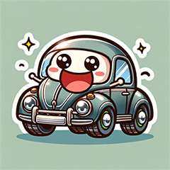 Quirky Car Characters Stickers