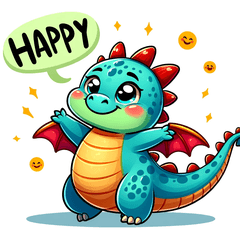 Cute Dragon's Daily Emotions