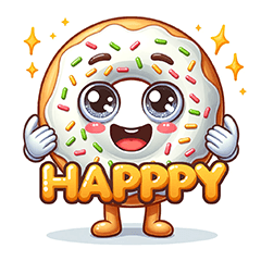 Unique Donut Characters Stickers