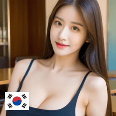 KR tank top cafe girl