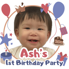 Ash's 1st HBD party – LINE貼圖 | LINE STORE