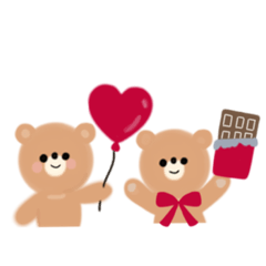 Cute bear and Valentine's day