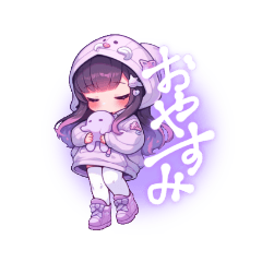 Chibi characters stamp