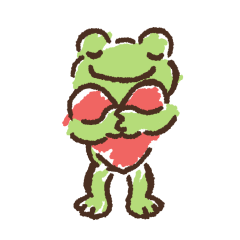 pickles the frog moving Sticker