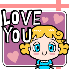 Blue eyes girlfriend loving sticker