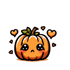 Cute pumpkin LINE stickers.