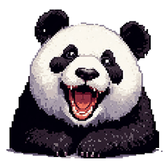 Pixel Art Panda Animal