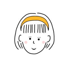 short hair girl yellow